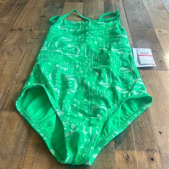 Nike Girls Retro Flow T-Crossback One-Piece Swimsuit size L - Picture 1 of 4